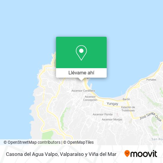 Mapa de Casona del Agua Valpo