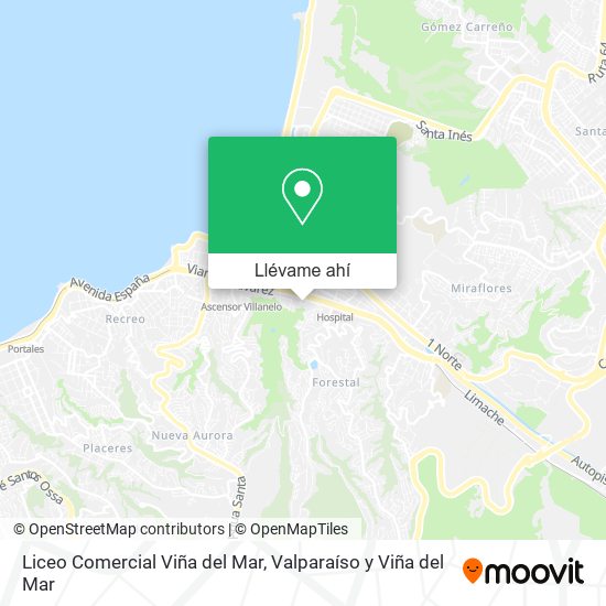 Mapa de Liceo Comercial Viña del Mar