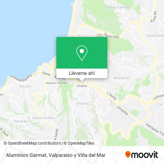 Mapa de Aluminios Garmat