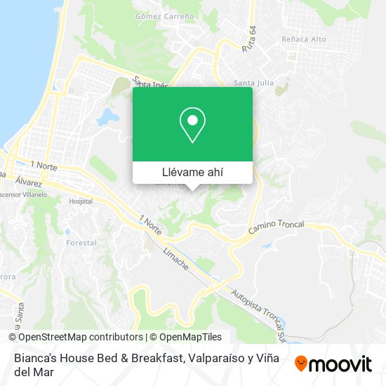 Mapa de Bianca's House Bed & Breakfast