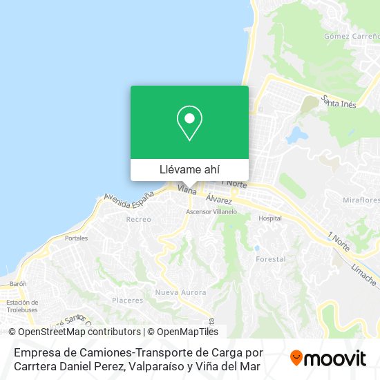 Mapa de Empresa de Camiones-Transporte de Carga por Carrtera Daniel Perez