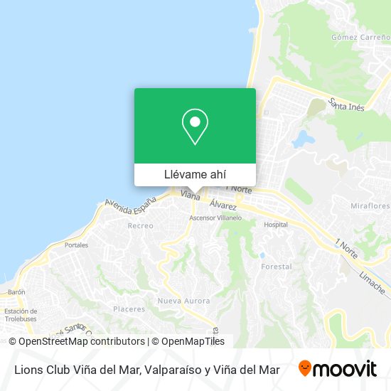 Mapa de Lions Club Viña del Mar