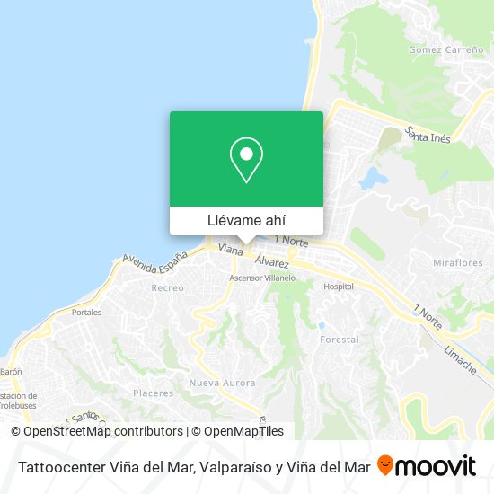 Mapa de Tattoocenter Viña del Mar