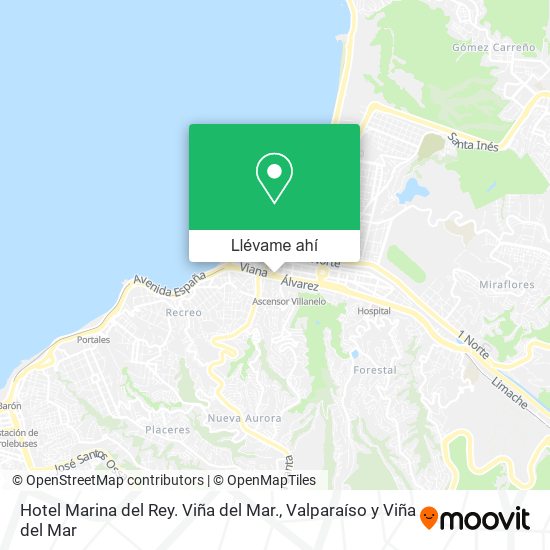 Mapa de Hotel Marina del Rey. Viña del Mar.