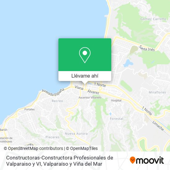 Mapa de Constructoras-Constructora Profesionales de Valparaiso y VI