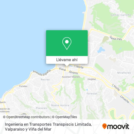 Mapa de Ingenieria en Transportes Transpiscis Limitada