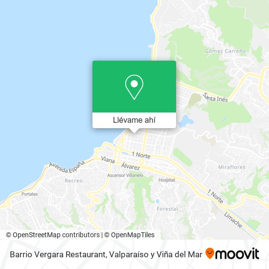 Mapa de Barrio Vergara Restaurant
