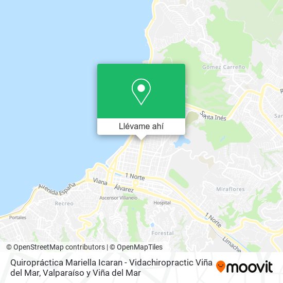 Mapa de Quiropráctica Mariella Icaran - Vidachiropractic Viña del Mar