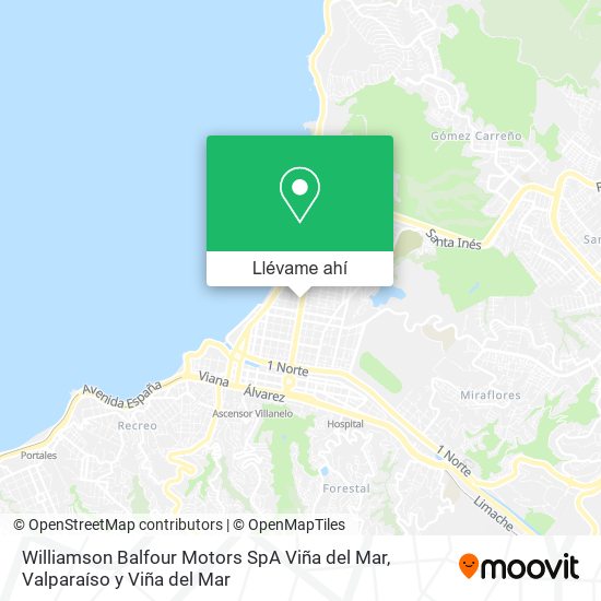 Mapa de Williamson Balfour Motors SpA Viña del Mar