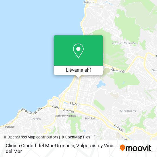 Mapa de Clínica Ciudad del Mar-Urgencia