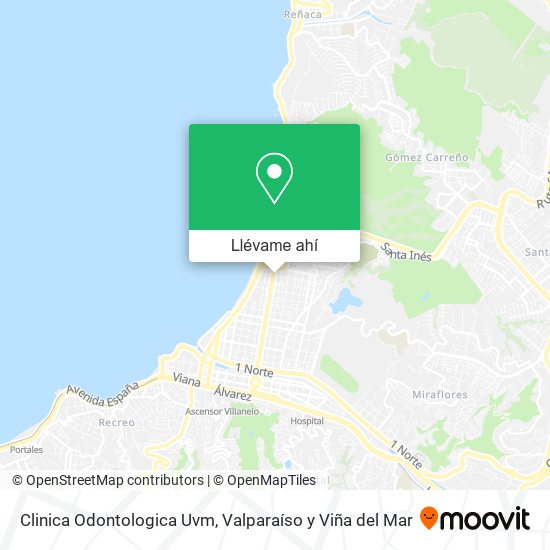 Mapa de Clinica Odontologica Uvm