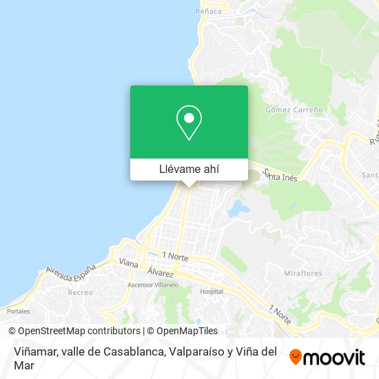 Mapa de Viñamar, valle de Casablanca