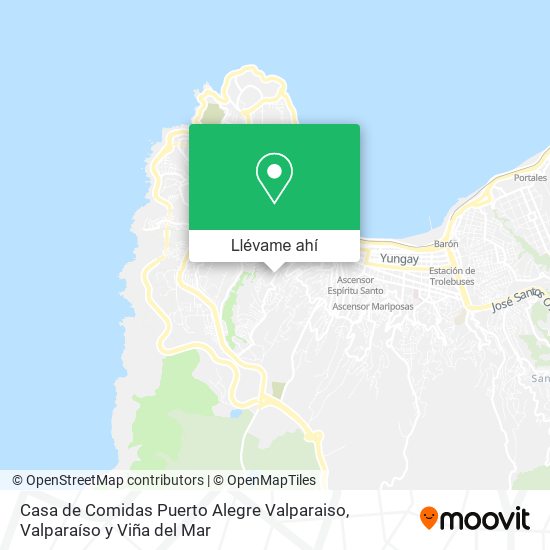 Mapa de Casa de Comidas Puerto Alegre Valparaiso
