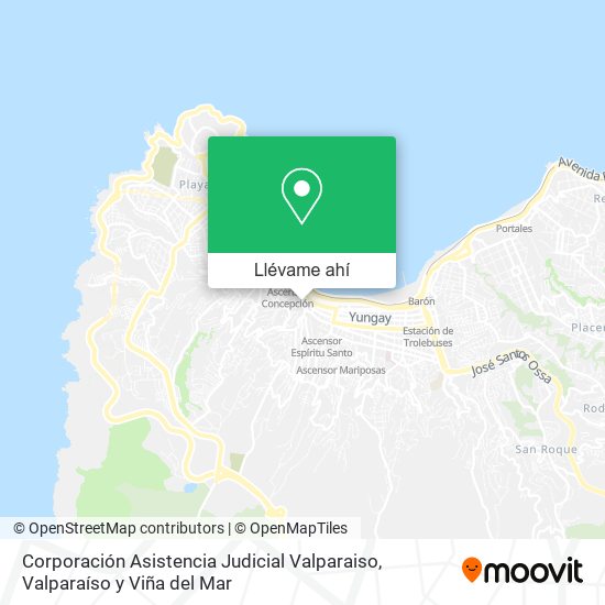 Mapa de Corporación Asistencia Judicial Valparaiso