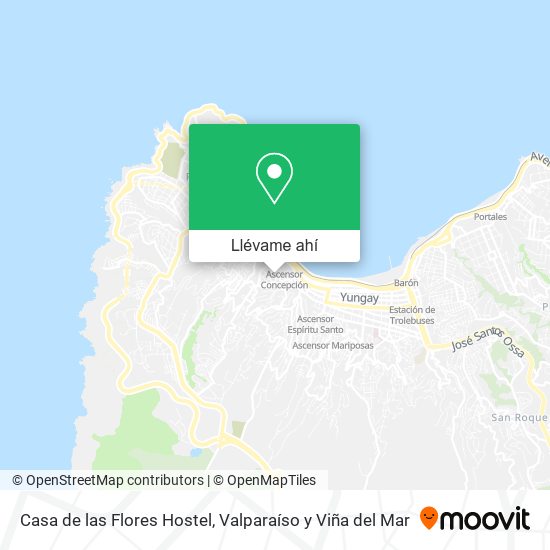 Mapa de Casa de las Flores Hostel