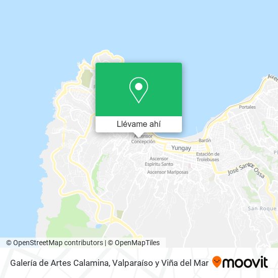 Mapa de Galería de Artes Calamina