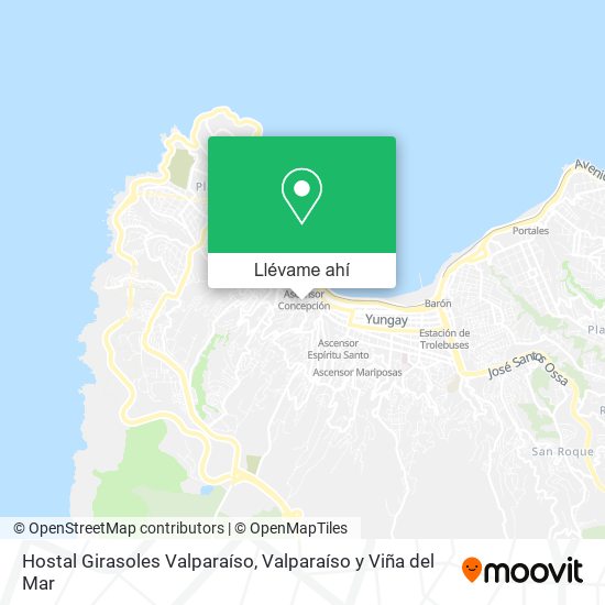 Mapa de Hostal Girasoles Valparaíso