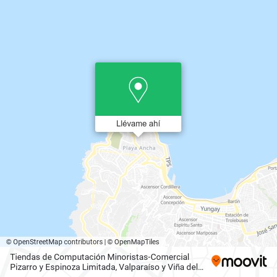 Mapa de Tiendas de Computación Minoristas-Comercial Pizarro y Espinoza Limitada