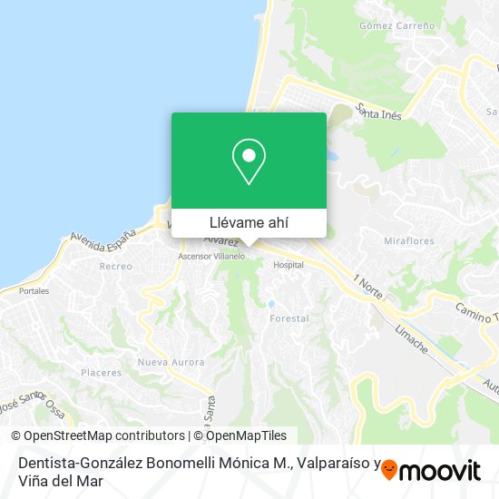 Mapa de Dentista-González Bonomelli Mónica M.