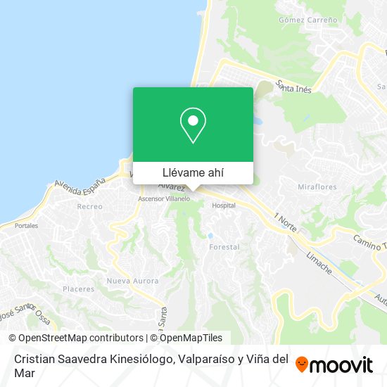 Mapa de Cristian Saavedra Kinesiólogo