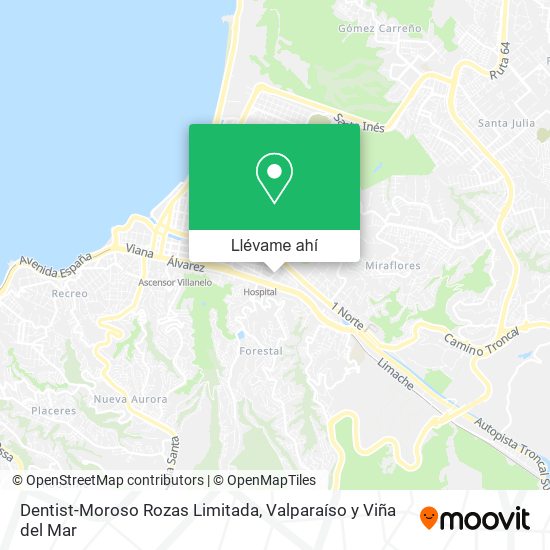 Mapa de Dentist-Moroso Rozas Limitada