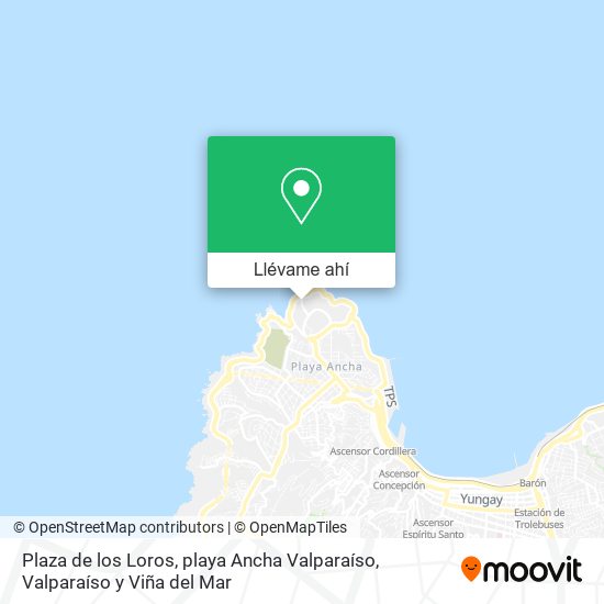 Mapa de Plaza de los Loros, playa Ancha Valparaíso