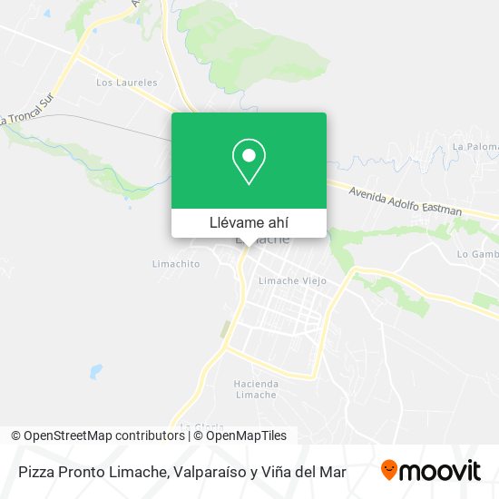 Mapa de Pizza Pronto Limache