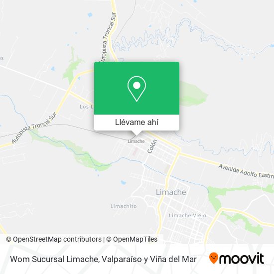 Mapa de Wom Sucursal Limache