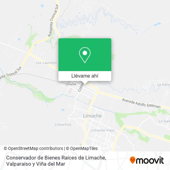 Mapa de Conservador de Bienes Raíces de Limache