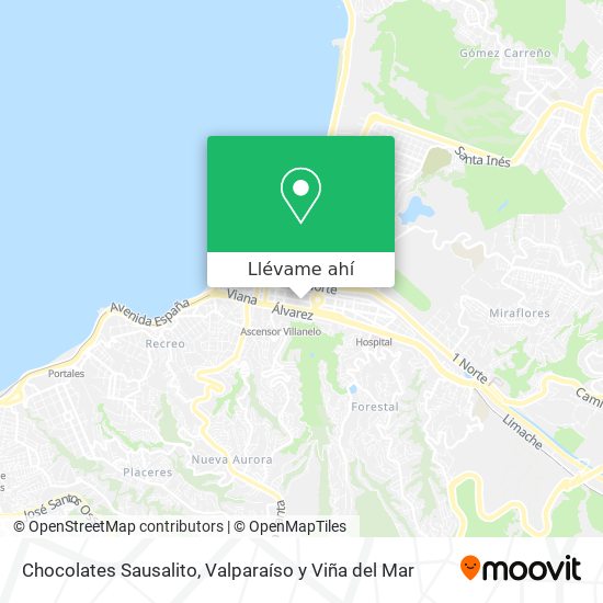 Mapa de Chocolates Sausalito