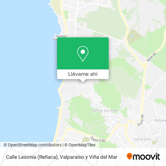 Mapa de Calle Lesonia (Reñaca)