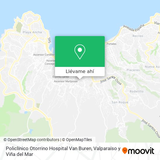 Mapa de Policlínico Otorrino Hospital Van Buren