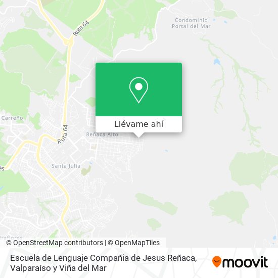 Mapa de Escuela de Lenguaje Compañia de Jesus Reñaca