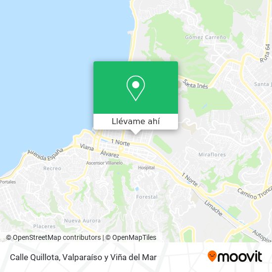 Mapa de Calle Quillota