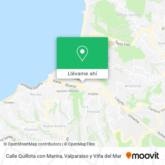 Mapa de Calle Quillota con Marina