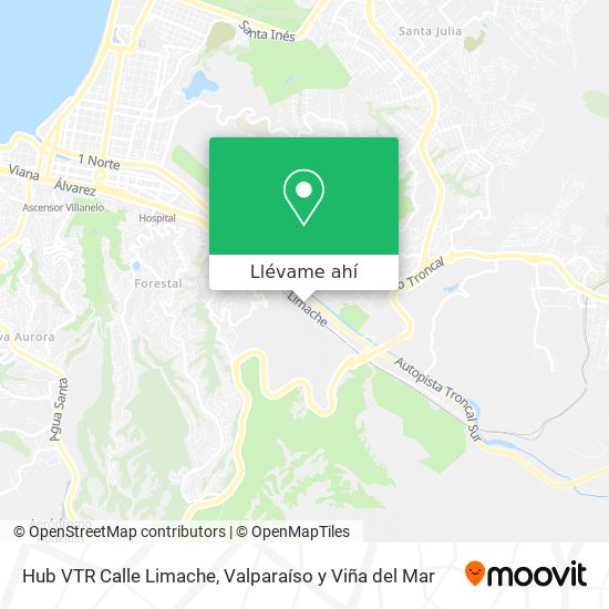Mapa de Hub VTR Calle Limache