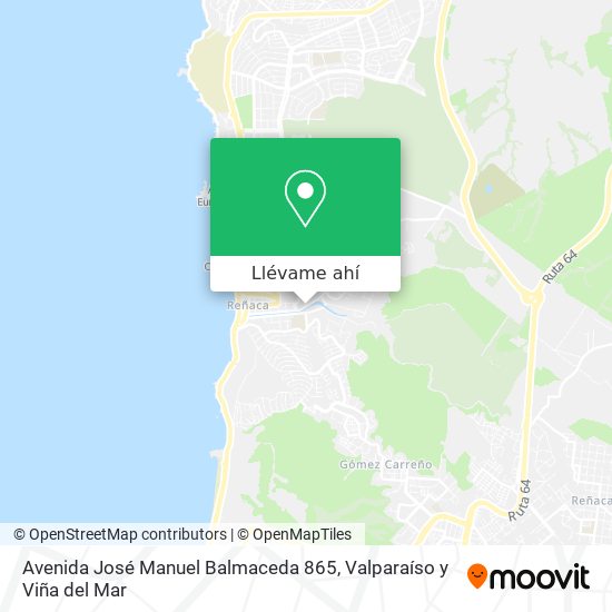 Mapa de Avenida José Manuel Balmaceda 865