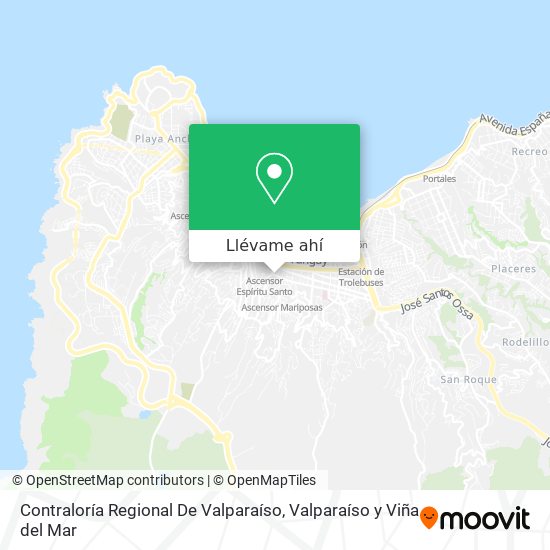 Mapa de Contraloría Regional De Valparaíso