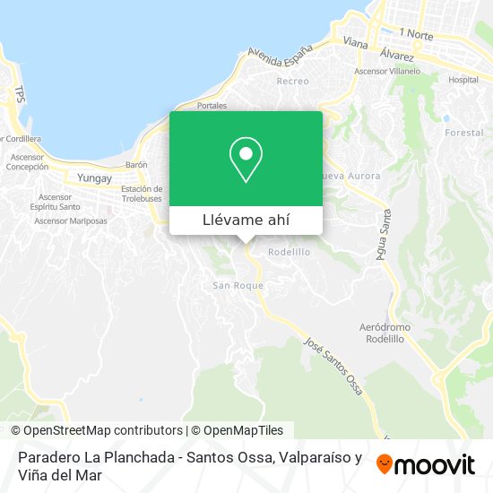 Mapa de Paradero La Planchada - Santos Ossa