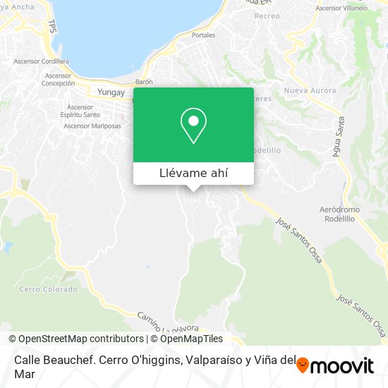 Mapa de Calle Beauchef. Cerro O'higgins