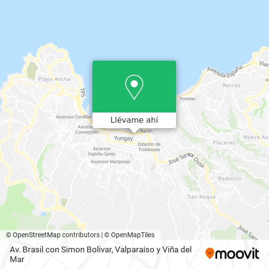 Mapa de Av. Brasil con Simon Bolivar