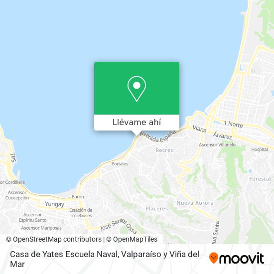 Mapa de Casa de Yates Escuela Naval