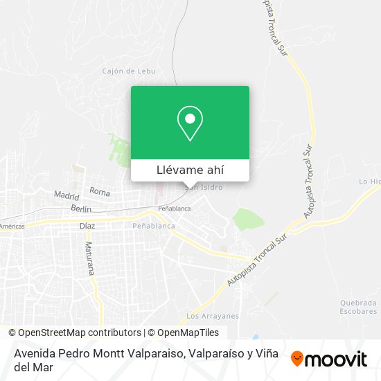 Mapa de Avenida Pedro Montt Valparaiso