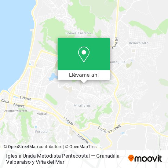 Mapa de Iglesia Unida Metodista Pentecostal — Granadilla