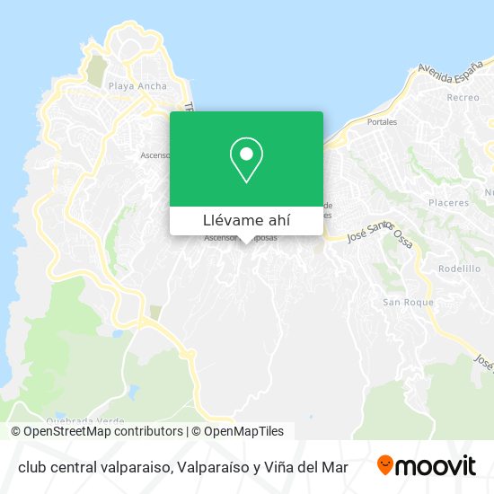 Mapa de club central valparaiso