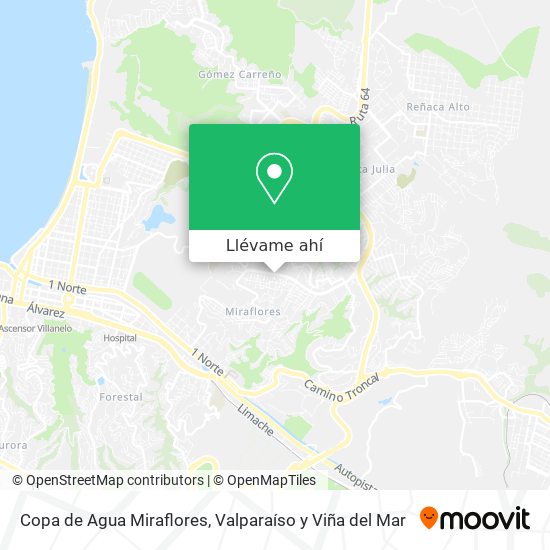 Mapa de Copa de Agua Miraflores