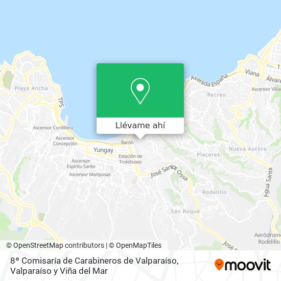 Mapa de 8ª Comisaría de Carabineros de Valparaíso