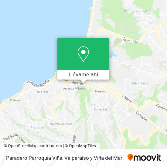 Mapa de Paradero Parroquia Viña