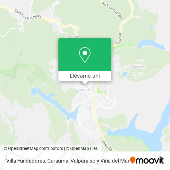 Mapa de Villa Fundadores, Curauma