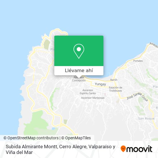 Mapa de Subida Almirante Montt, Cerro Alegre